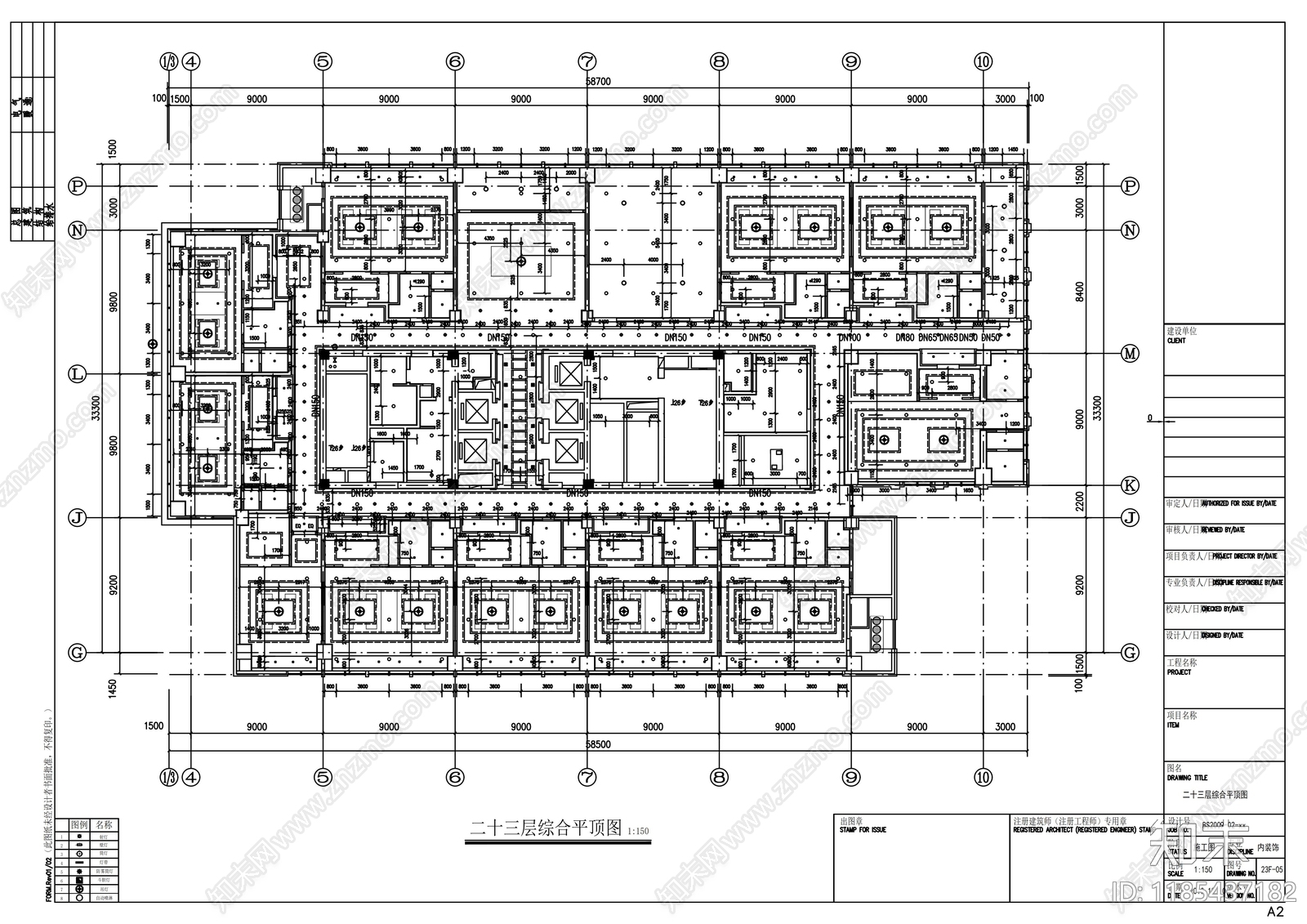 现代整体办公空间cad施工图下载【ID:1185437182】