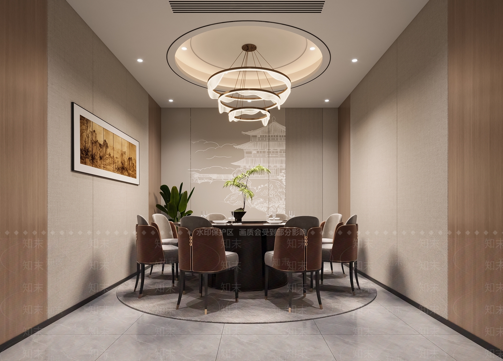 现代包厢3D模型下载【ID:1185439075】