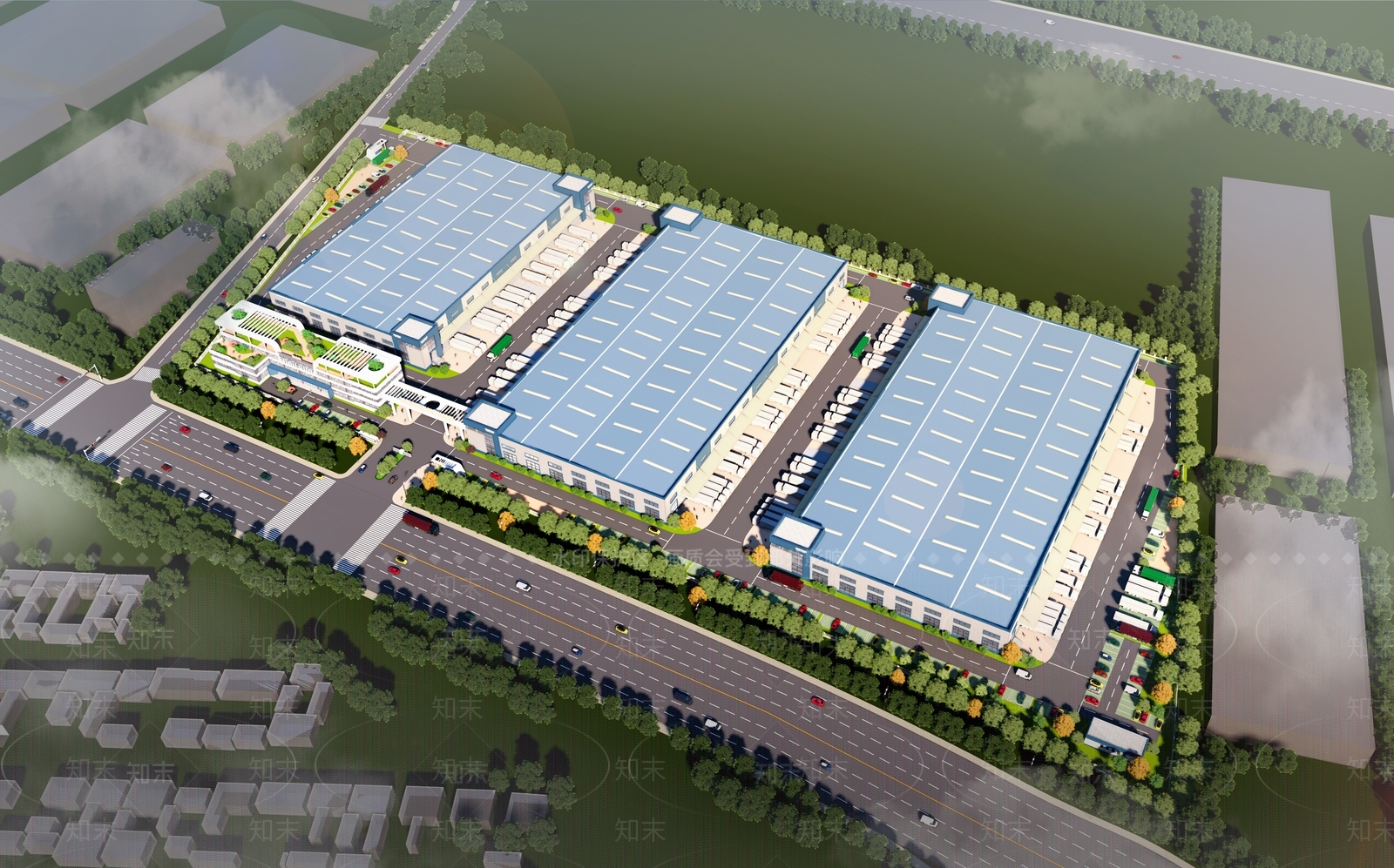 现代仓库SU模型下载【ID:1185443220】