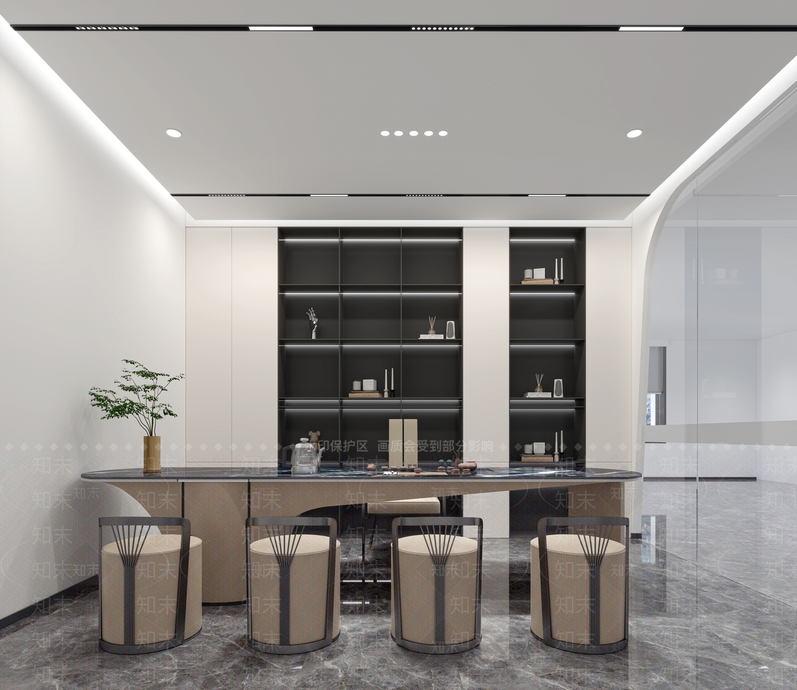 现代接待室3D模型下载【ID:1185447836】