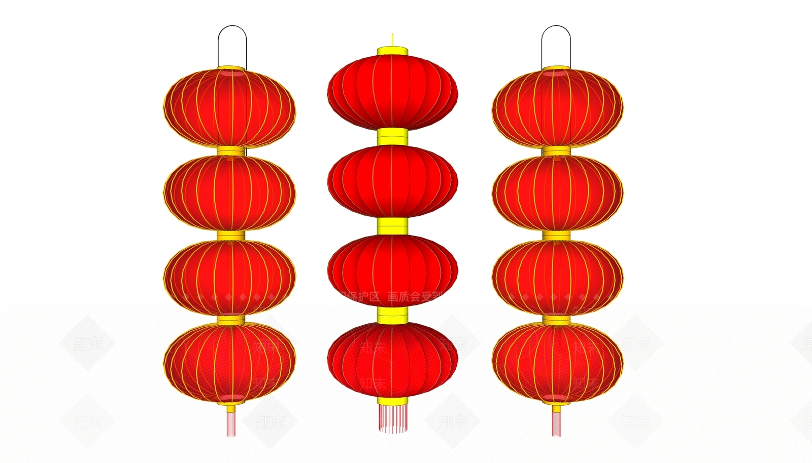 中式其他灯具SU模型下载【ID:1185453463】