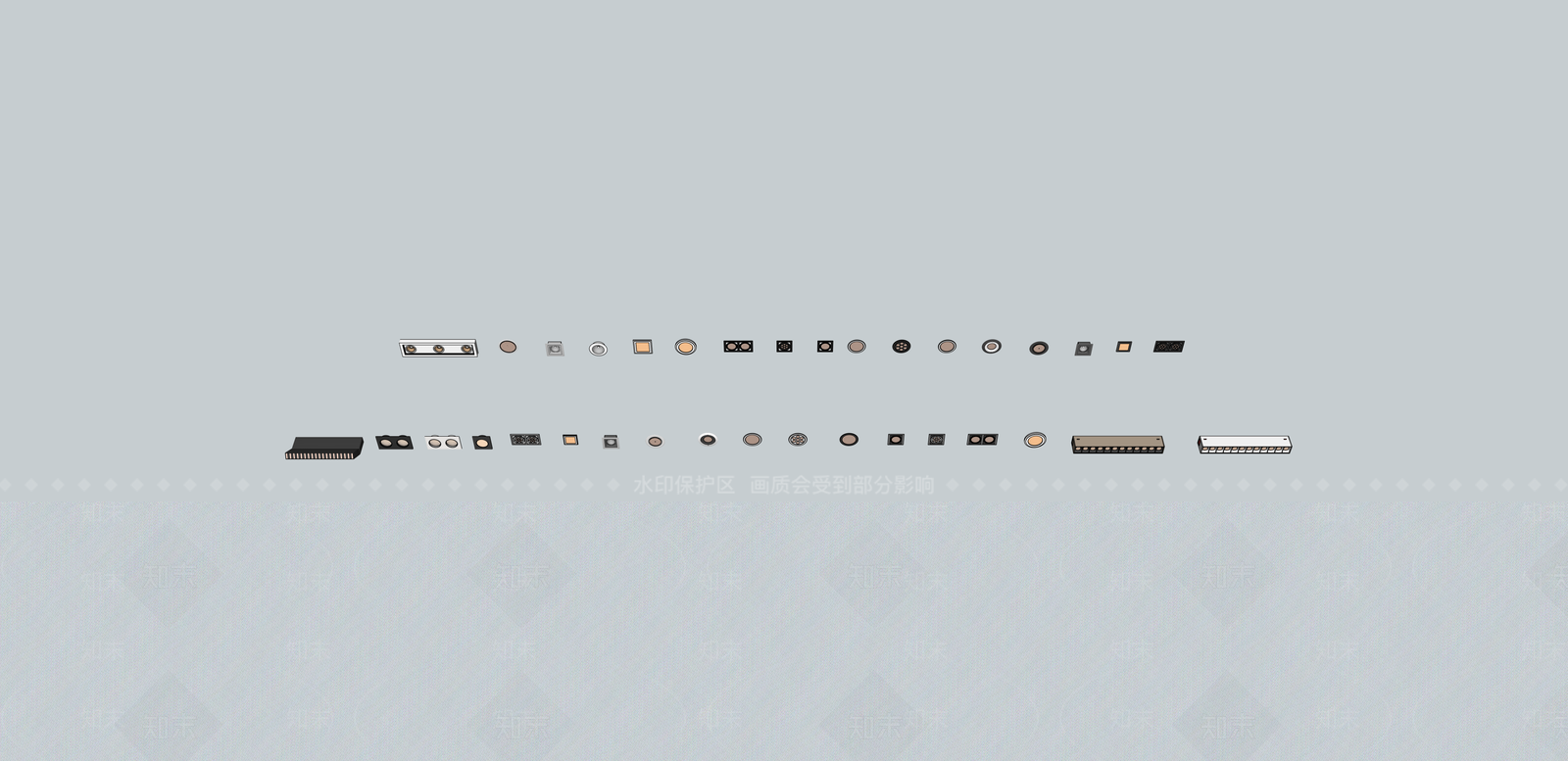 现代筒灯射灯SU模型下载【ID:1185454002】