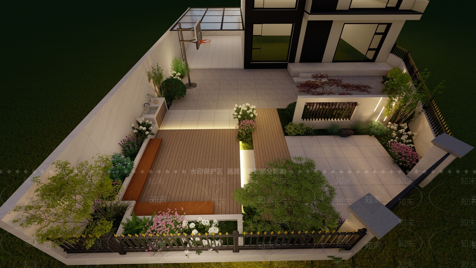 现代乡村庭院SU模型下载【ID:1185461410】
