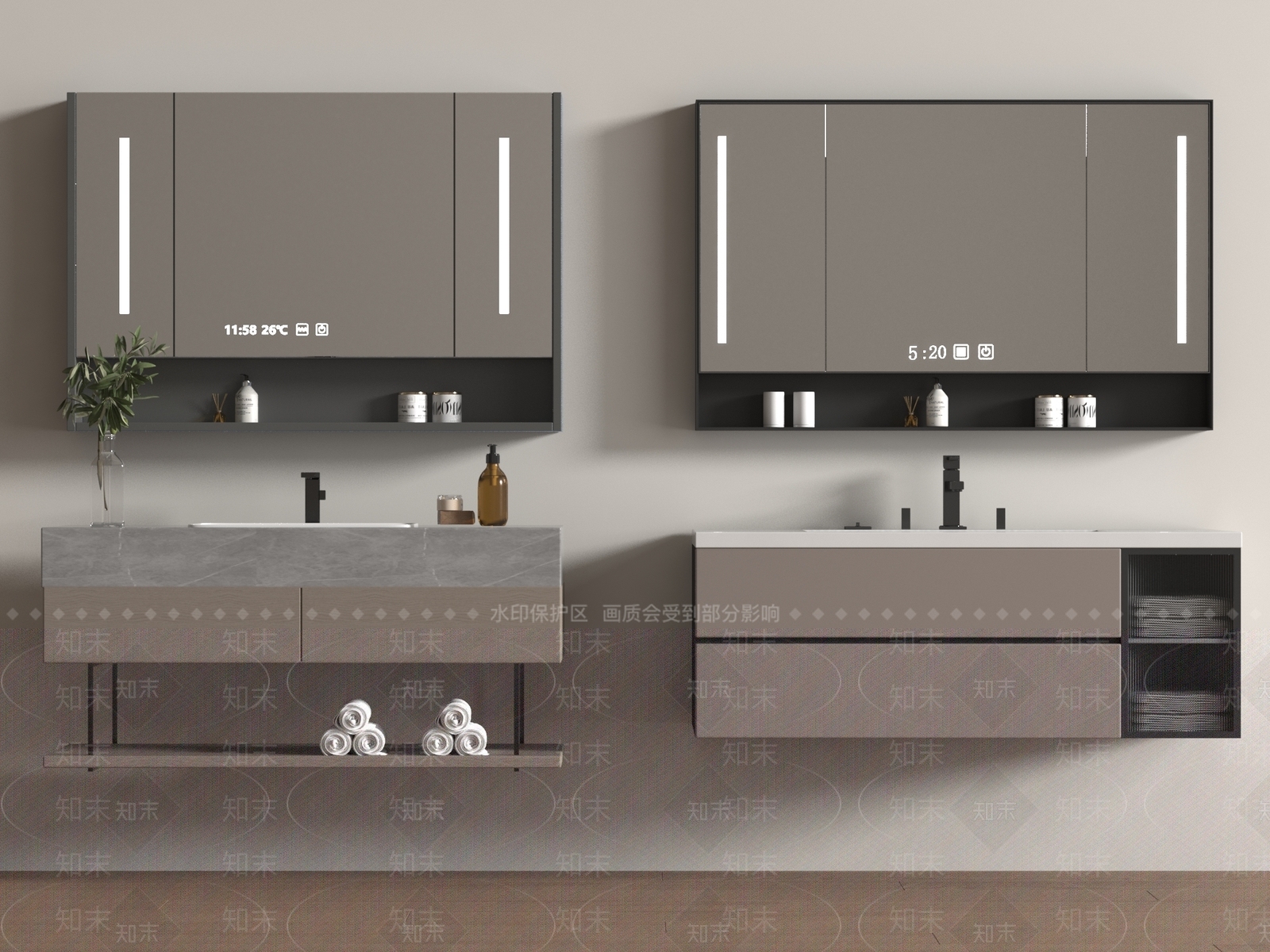 浴室柜3D模型下载【ID:1185478853】