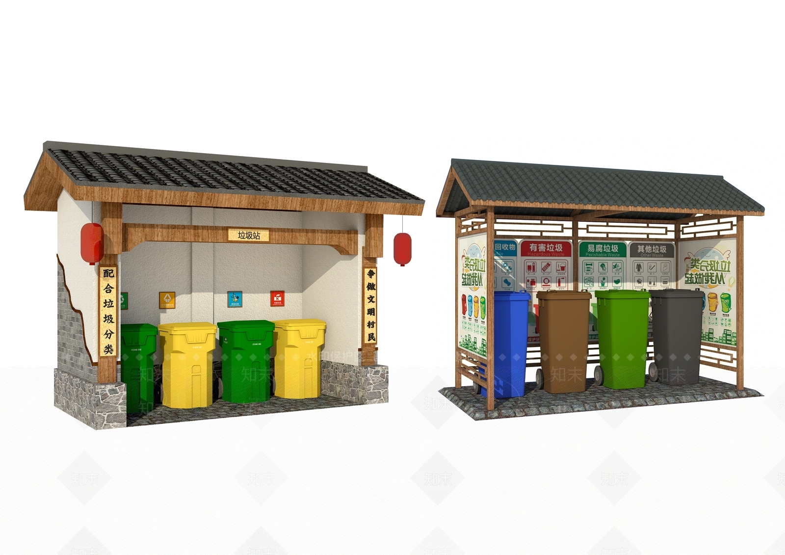 现代中式其他景观小建筑SU模型下载【ID:1185486917】