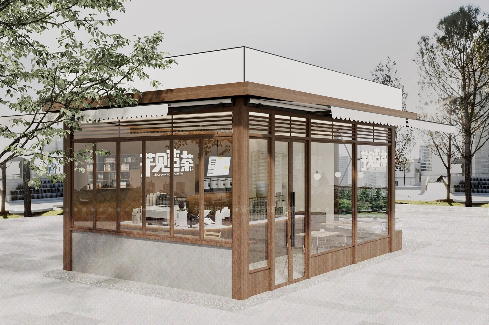新中式日式奶茶店3D模型下载【ID:1185487318】