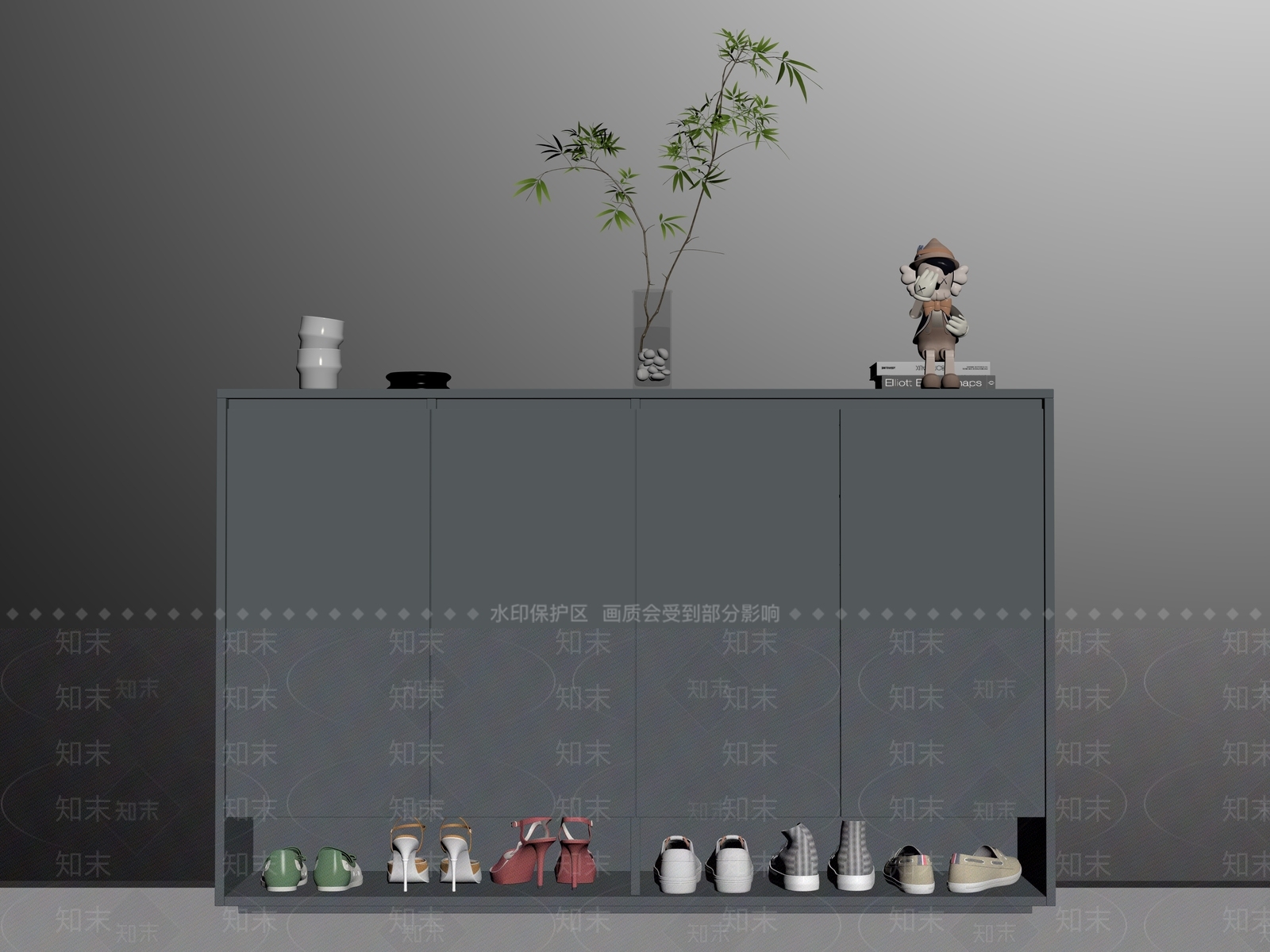 鞋柜SU模型下载【ID:1185489047】