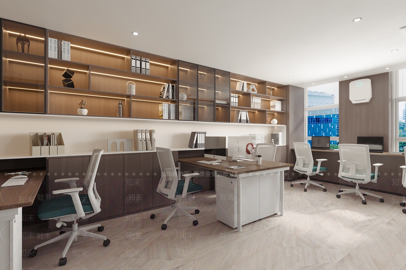 现代办公大厅3D模型下载【ID:1185493845】