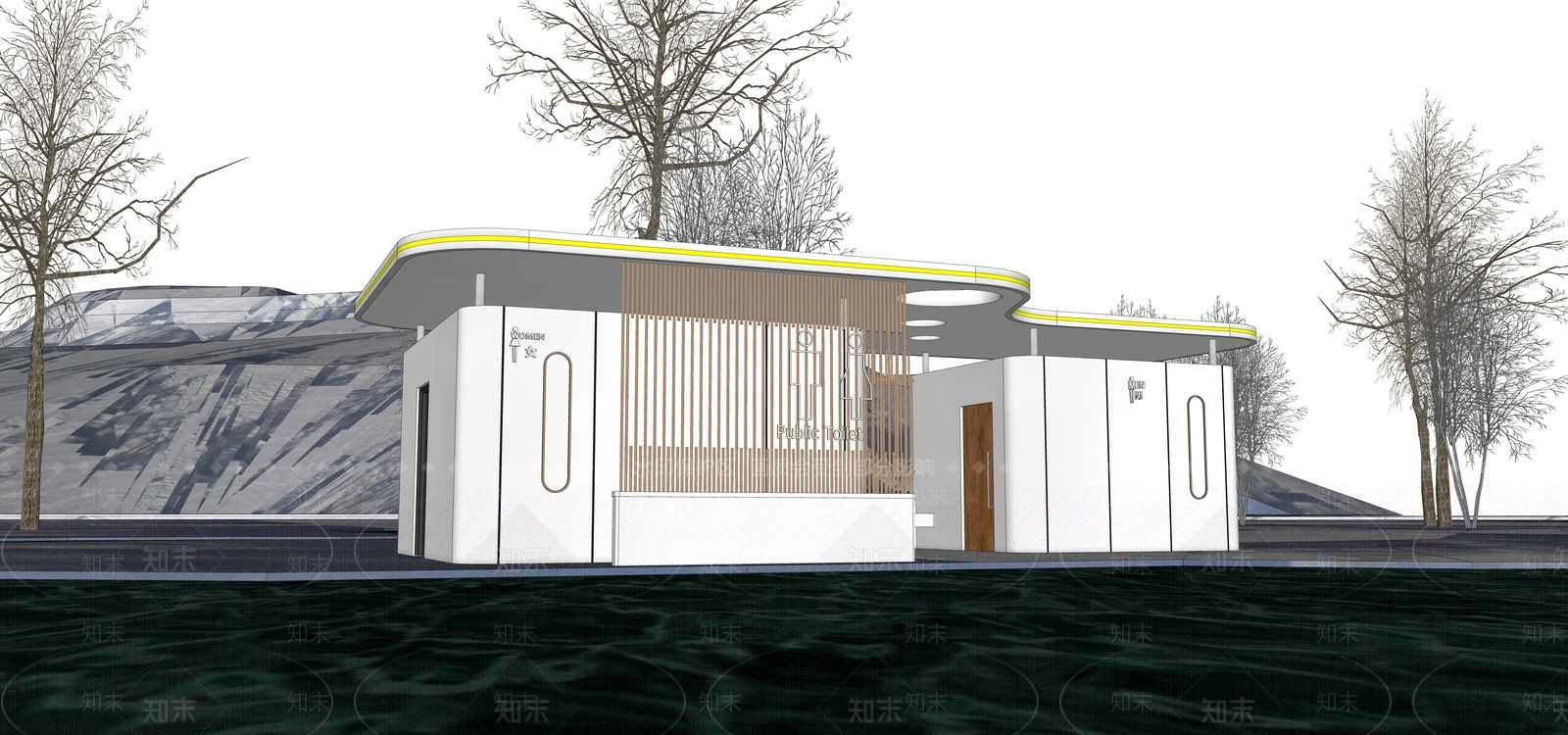 现代小公建SU模型下载【ID:1185493869】