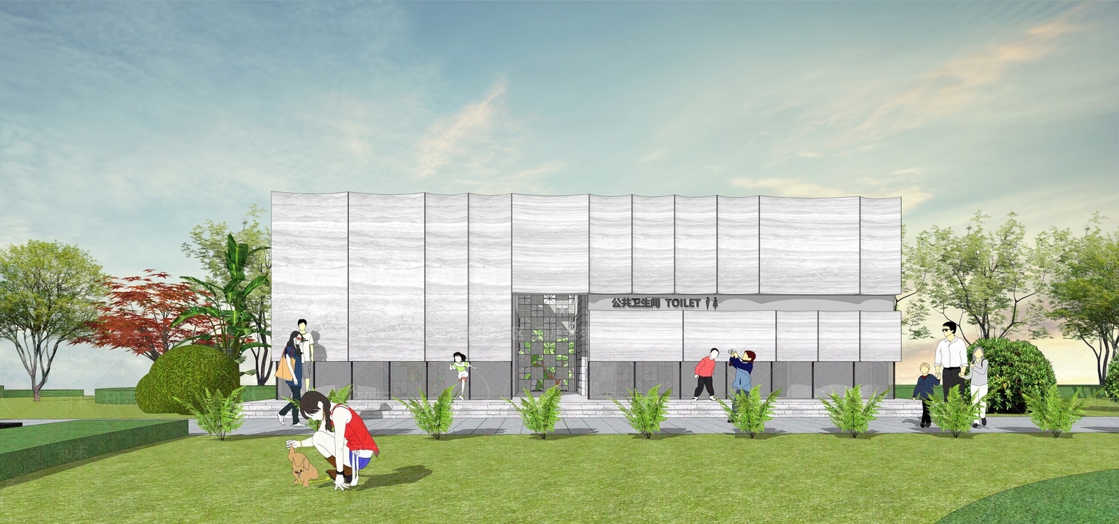 现代小公建SU模型下载【ID:1185494898】