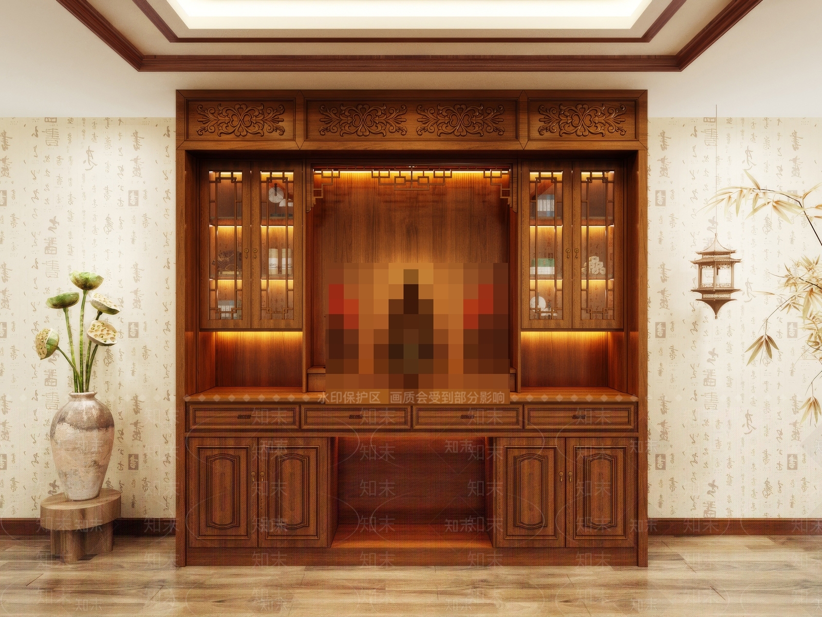 中式佛龛3D模型下载【ID:1185495111】