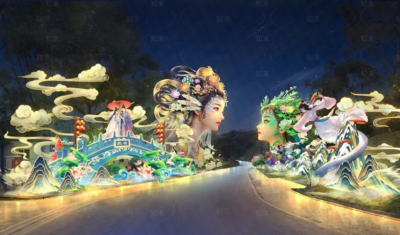 现代街道外景贴图下载【ID:1185499587】