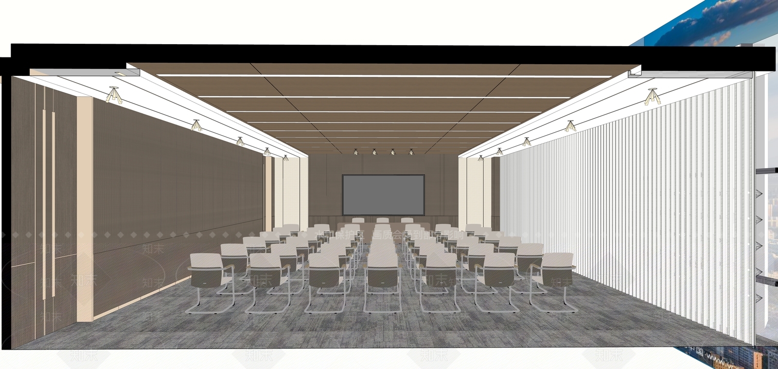 现代新中式其他酒店空间SU模型下载【ID:1185504117】