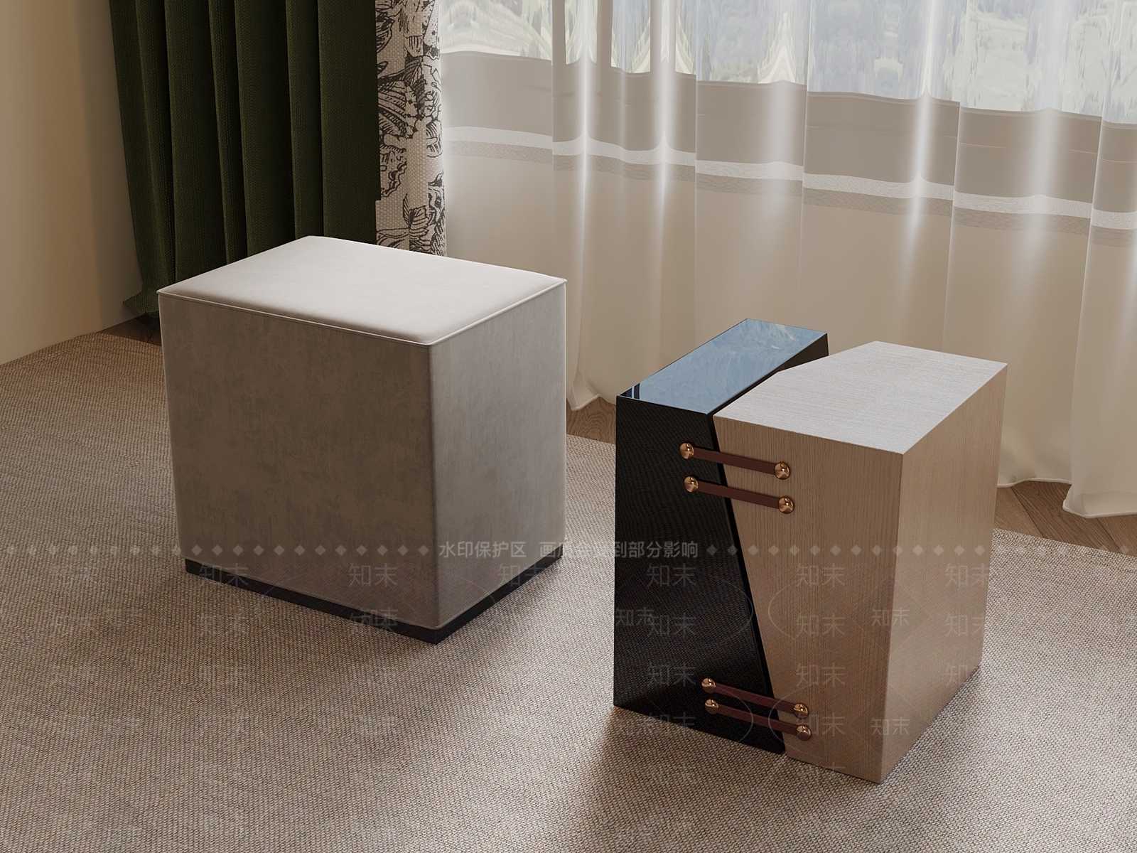 新中式其他凳子3D模型下载【ID:1185504069】