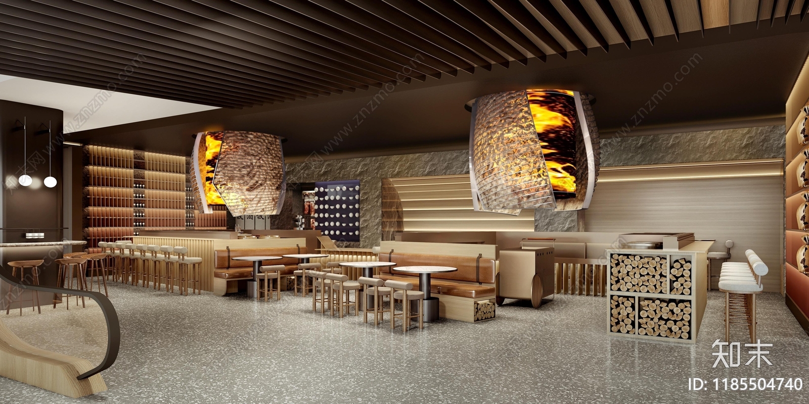 现代其他餐饮空间施工图下载【ID:1185504740】