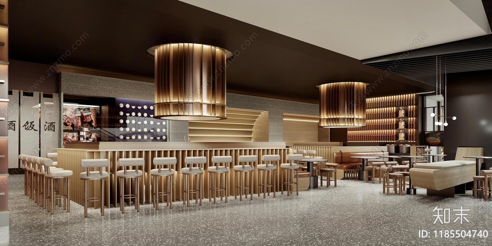 现代其他餐饮空间cad施工图下载【ID:1185504740】
