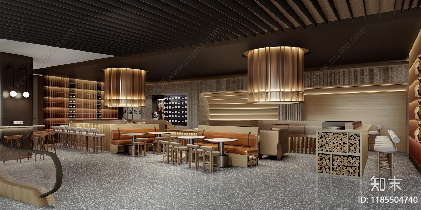 现代其他餐饮空间cad施工图下载【ID:1185504740】