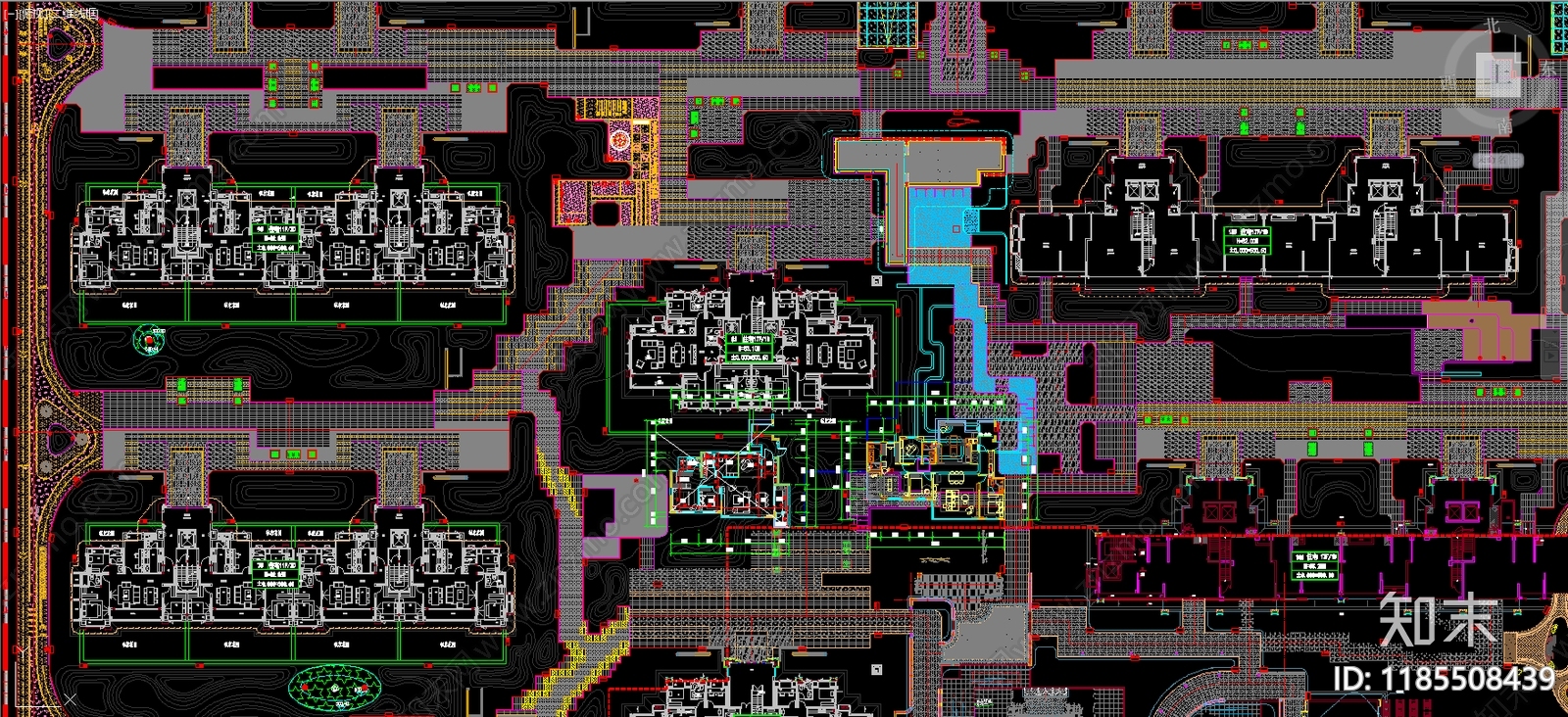 景观平面图cad施工图下载【ID:1185508439】
