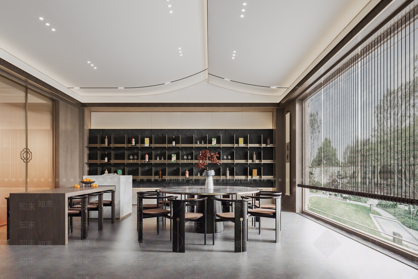 新中式现代中餐厅3D模型下载【ID:1185514943】