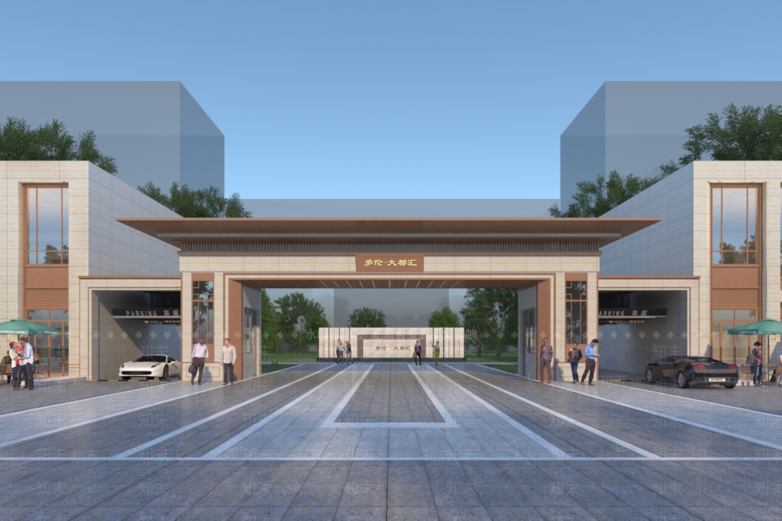 新中式商业街3D模型下载【ID:1185519155】