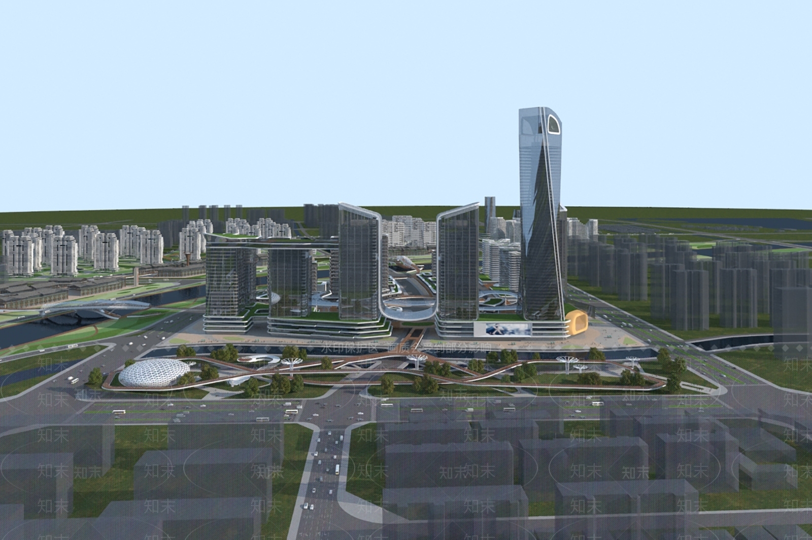 现代办公楼3D模型下载【ID:1185519663】