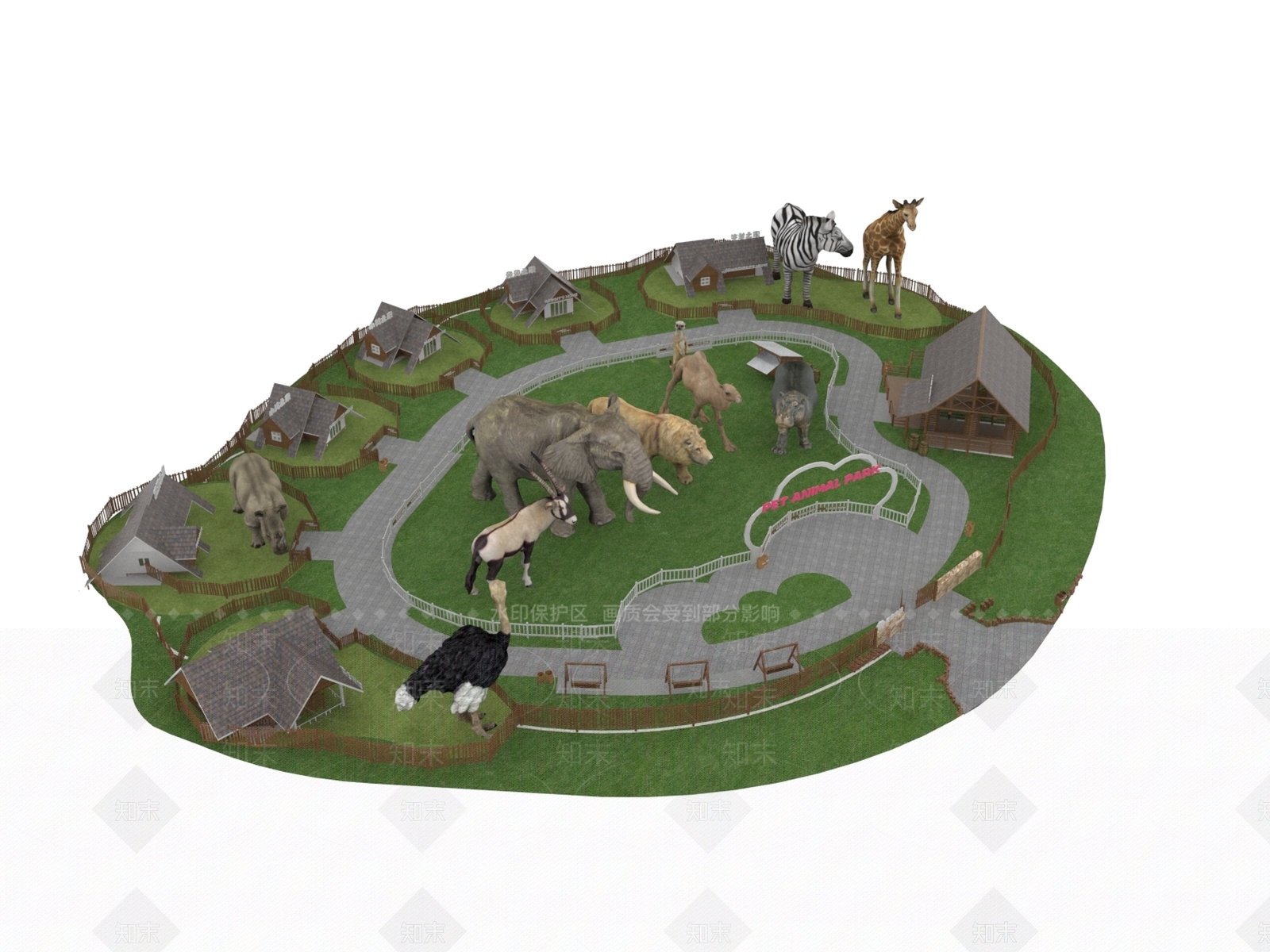 现代公园3D模型下载【ID:1185520801】
