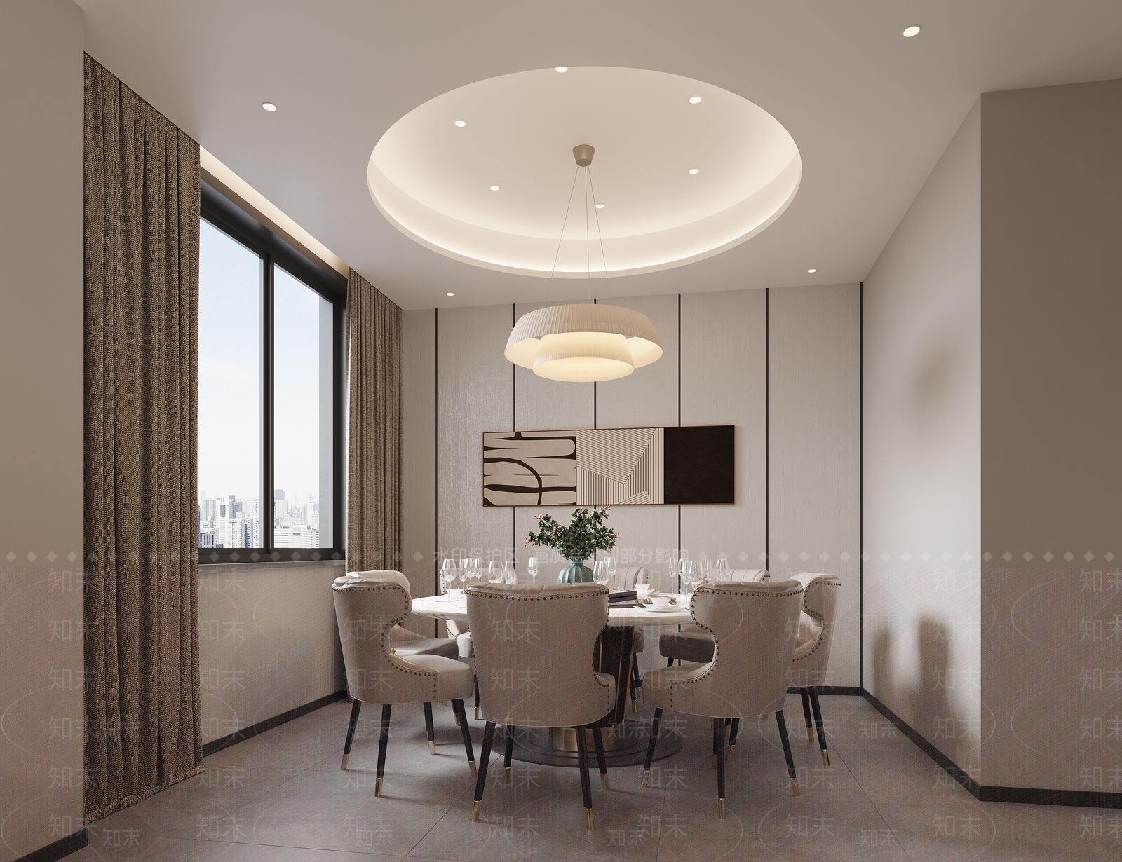 现代美式包厢3D模型下载【ID:1185521508】