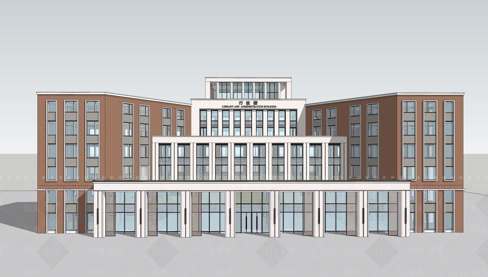 现代学校建筑SU模型下载【ID:1185522882】