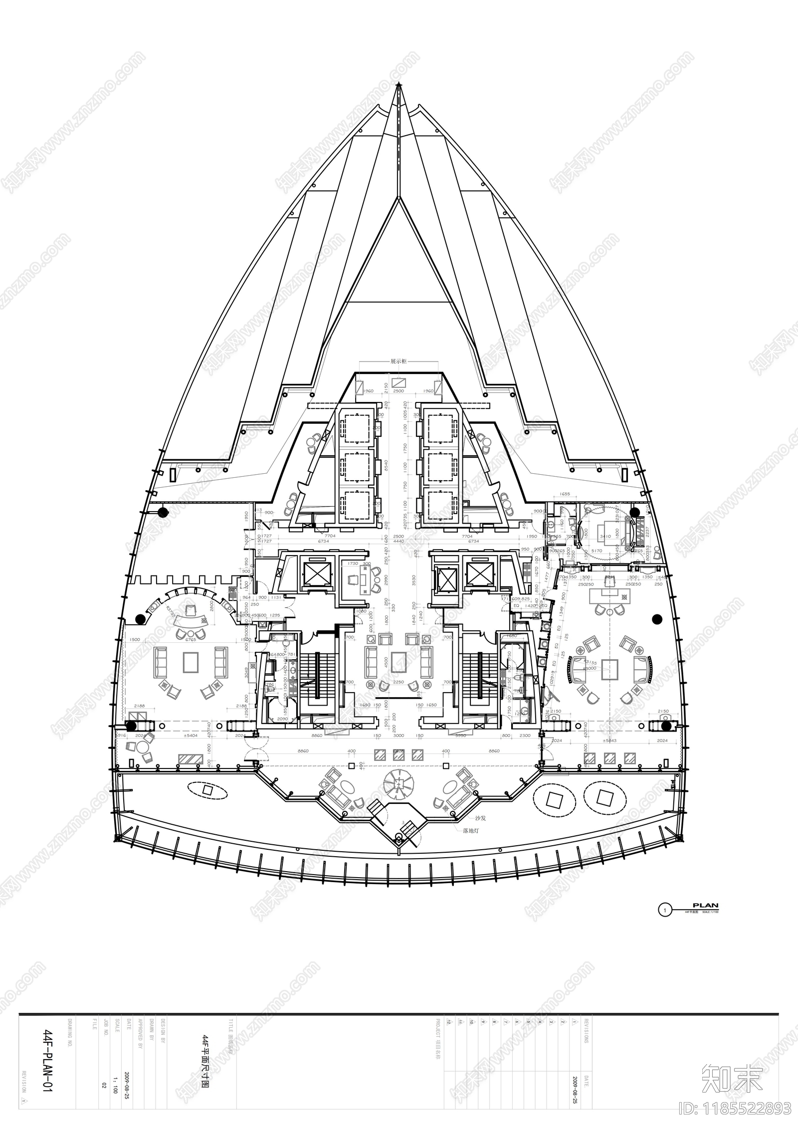 现代整体办公空间cad施工图下载【ID:1185522893】