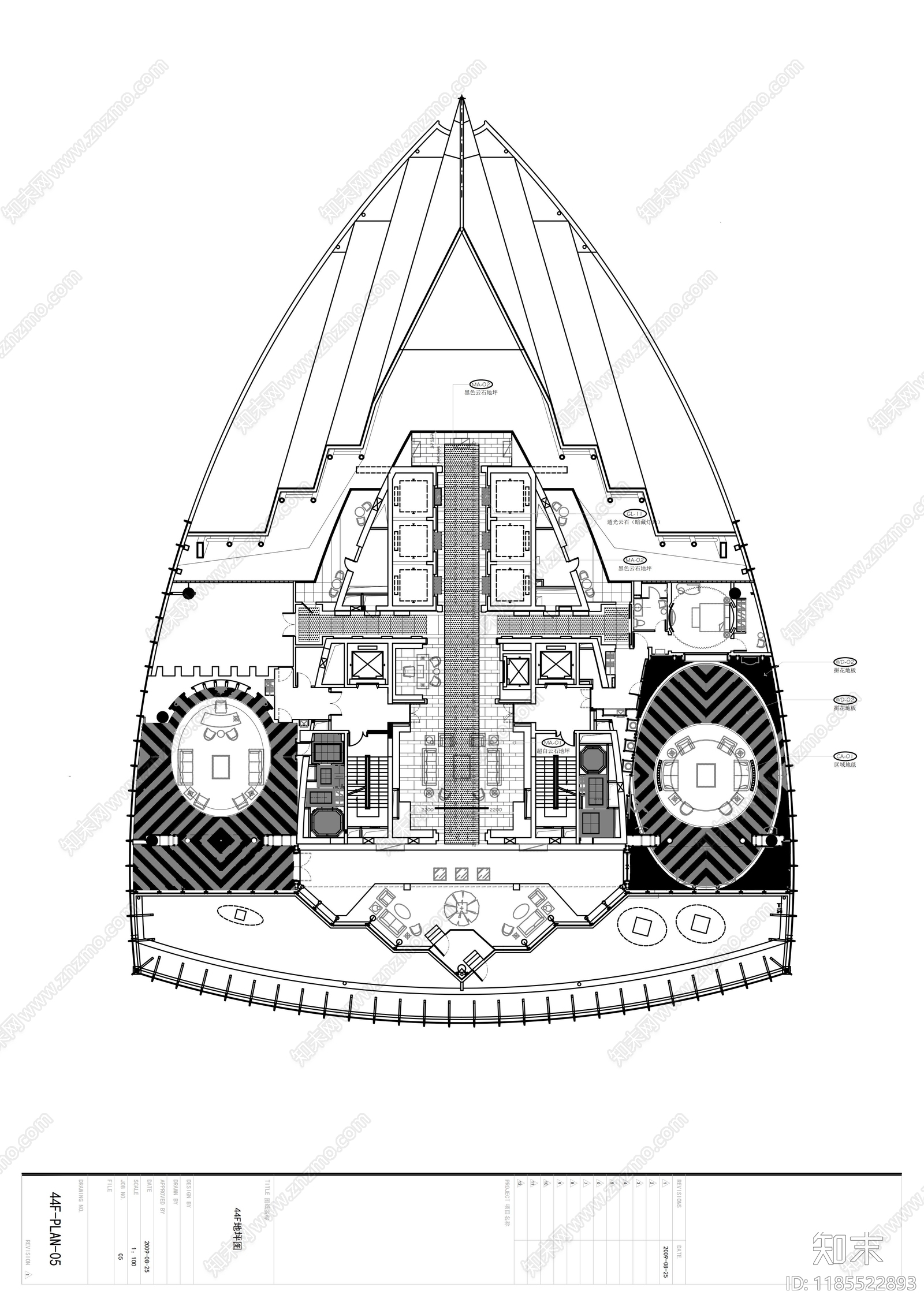 现代整体办公空间cad施工图下载【ID:1185522893】