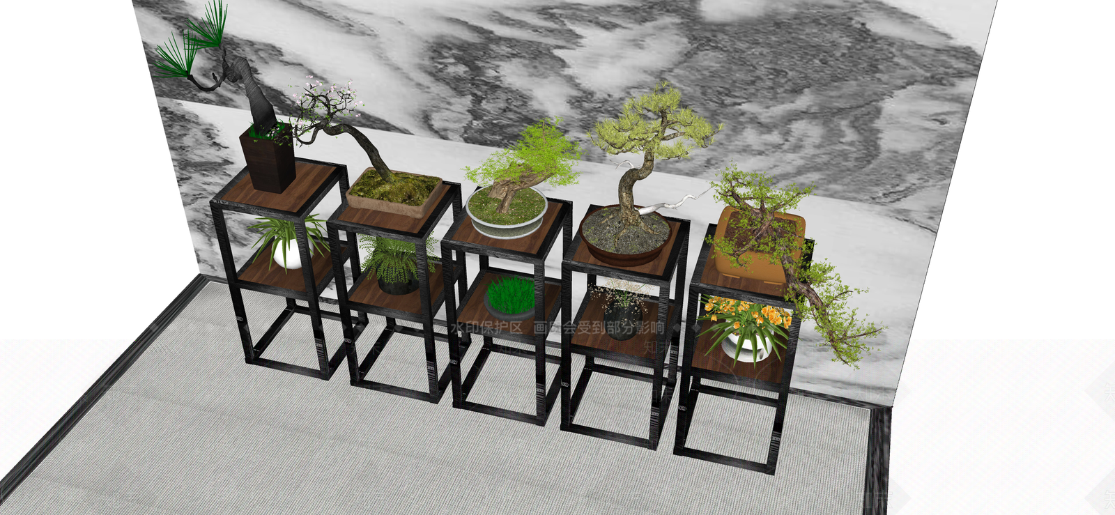 植物组合SU模型下载【ID:1185522706】