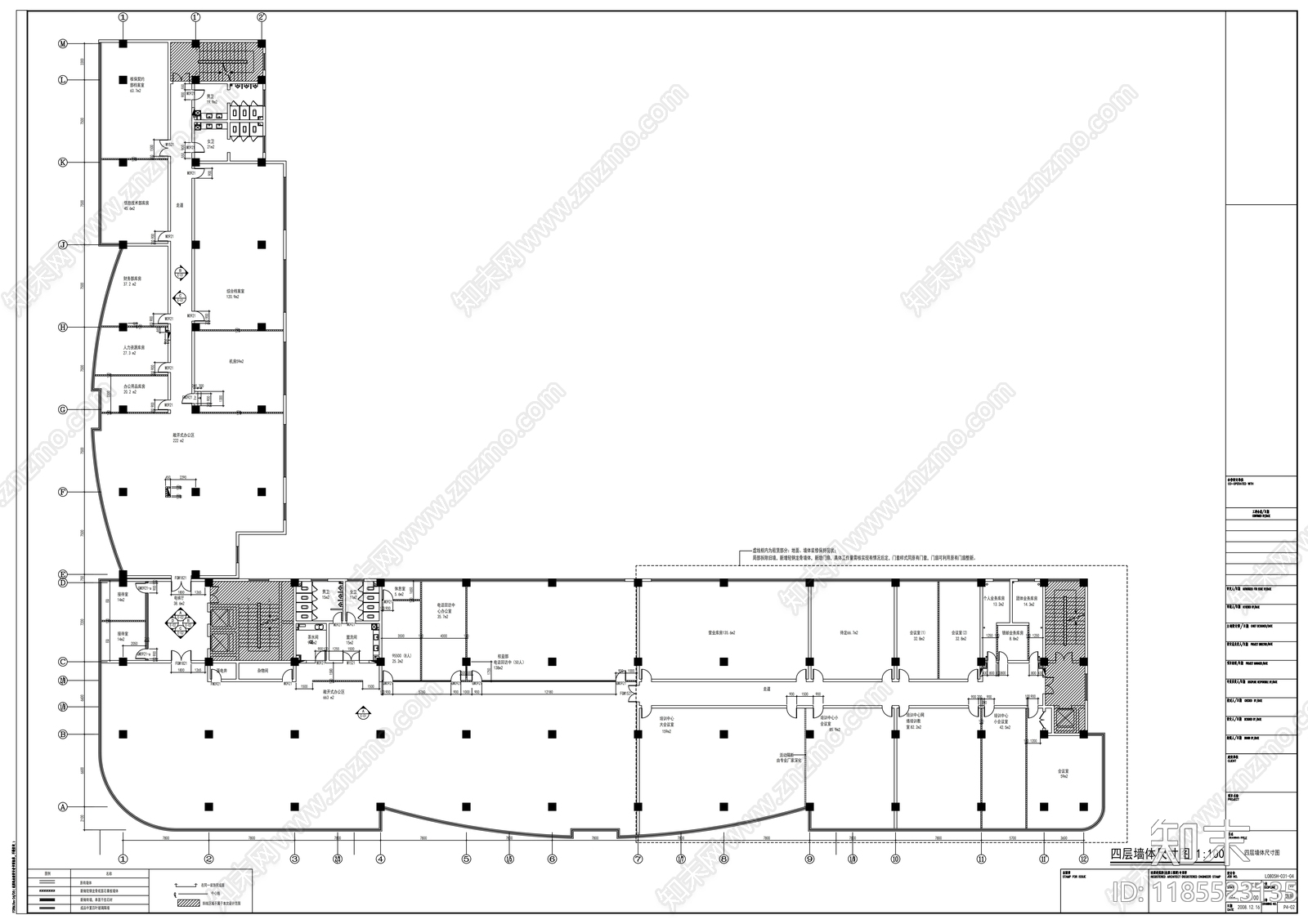 现代整体办公空间cad施工图下载【ID:1185523135】