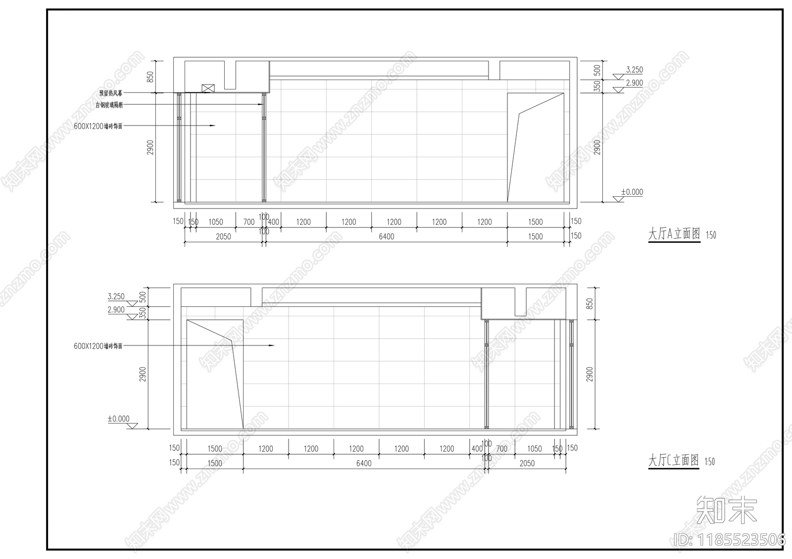 现代整体办公空间cad施工图下载【ID:1185523506】
