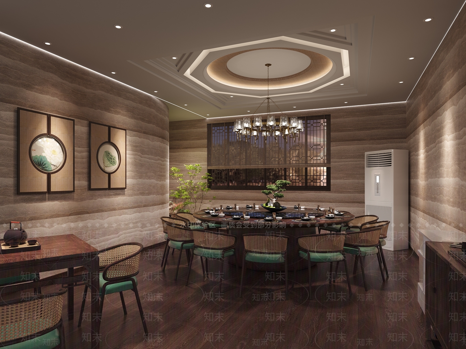 新中式中式包厢3D模型下载【ID:1185523983】