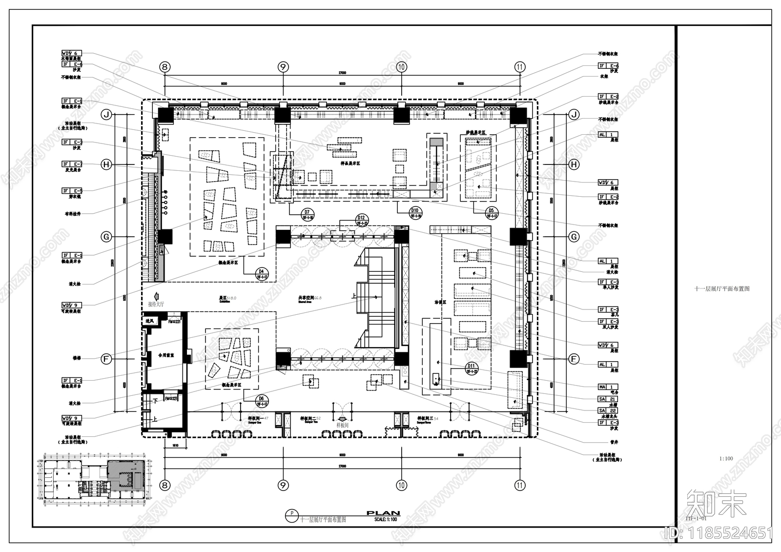 现代整体办公空间cad施工图下载【ID:1185524651】