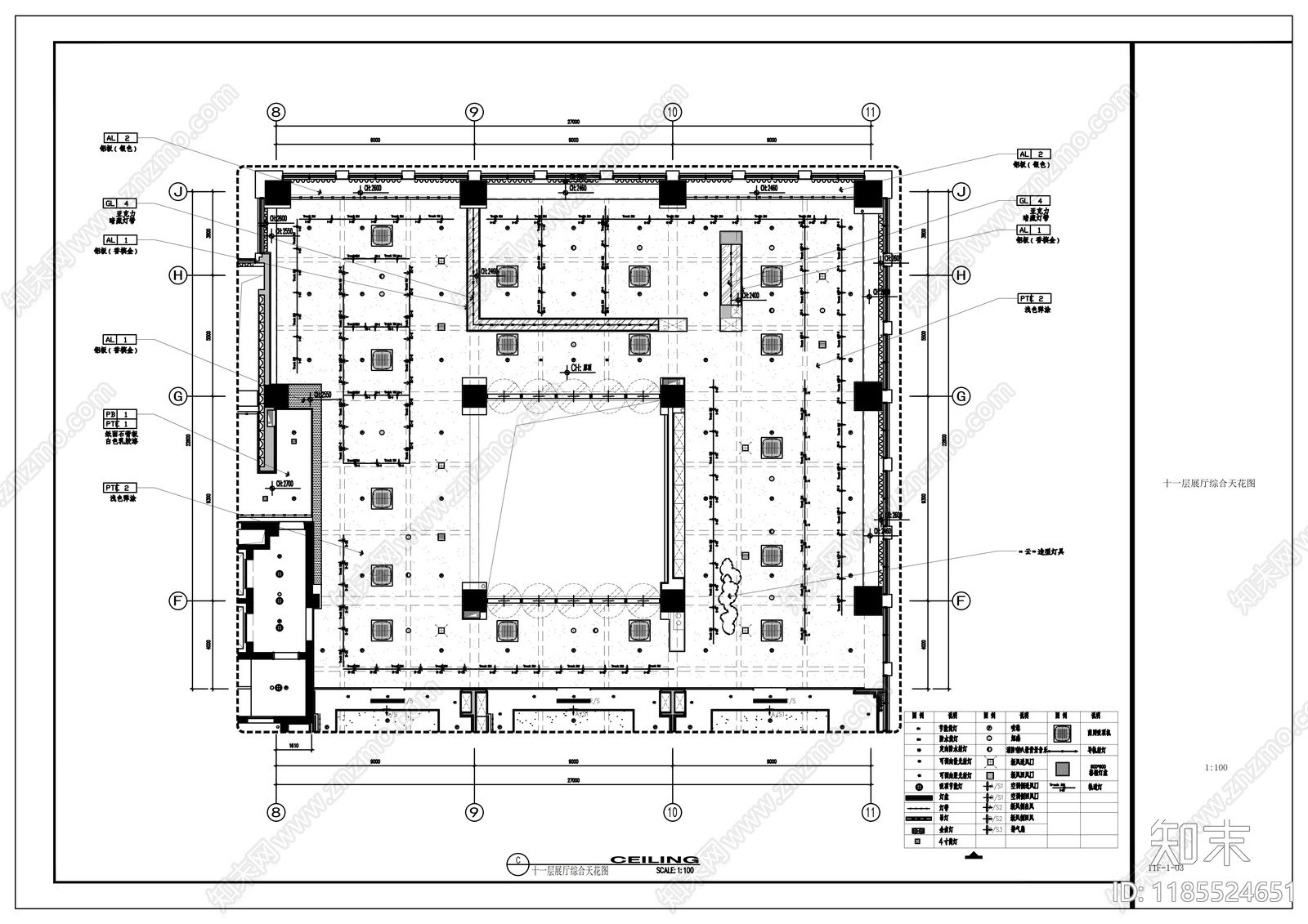 现代整体办公空间cad施工图下载【ID:1185524651】