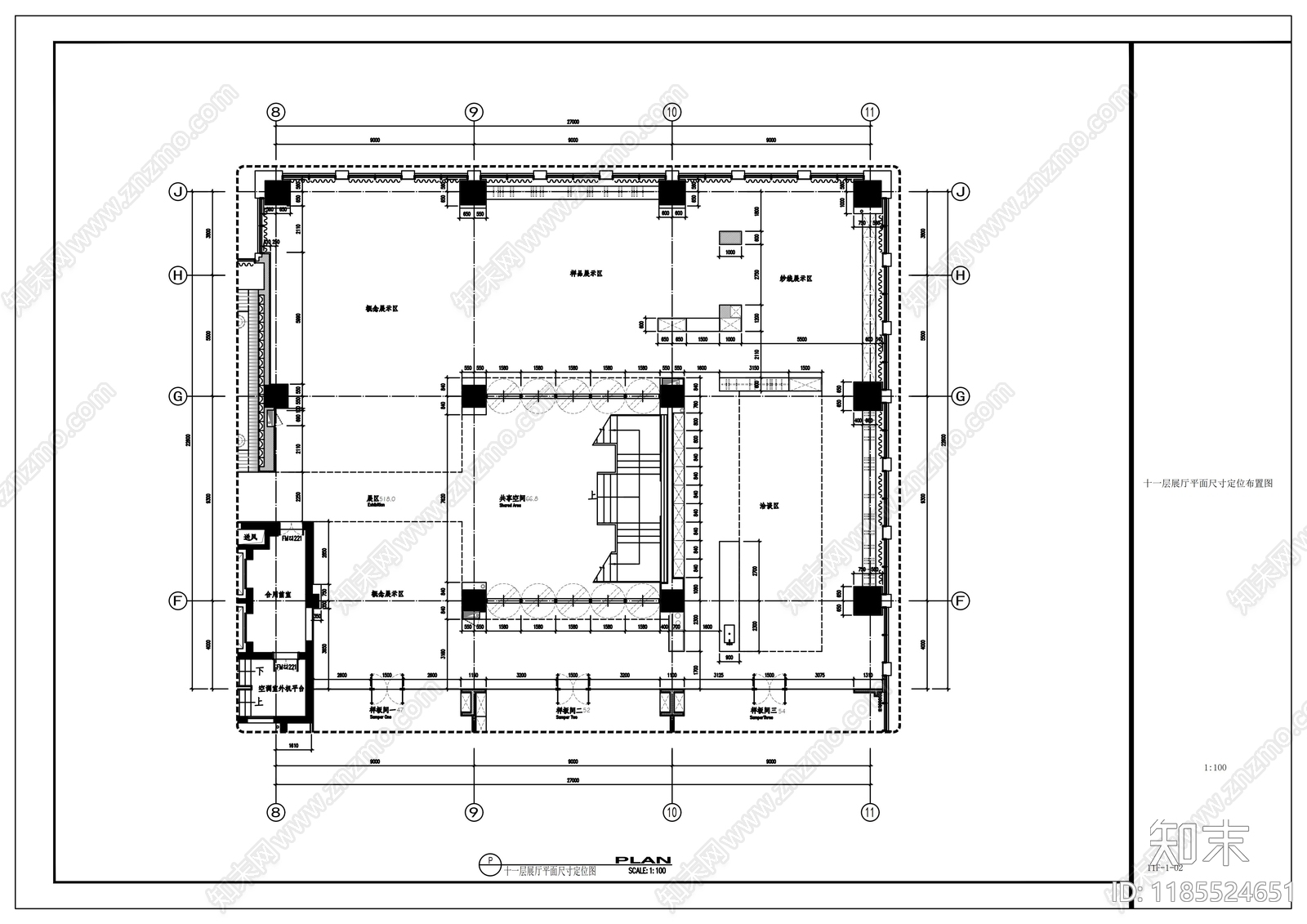 现代整体办公空间cad施工图下载【ID:1185524651】