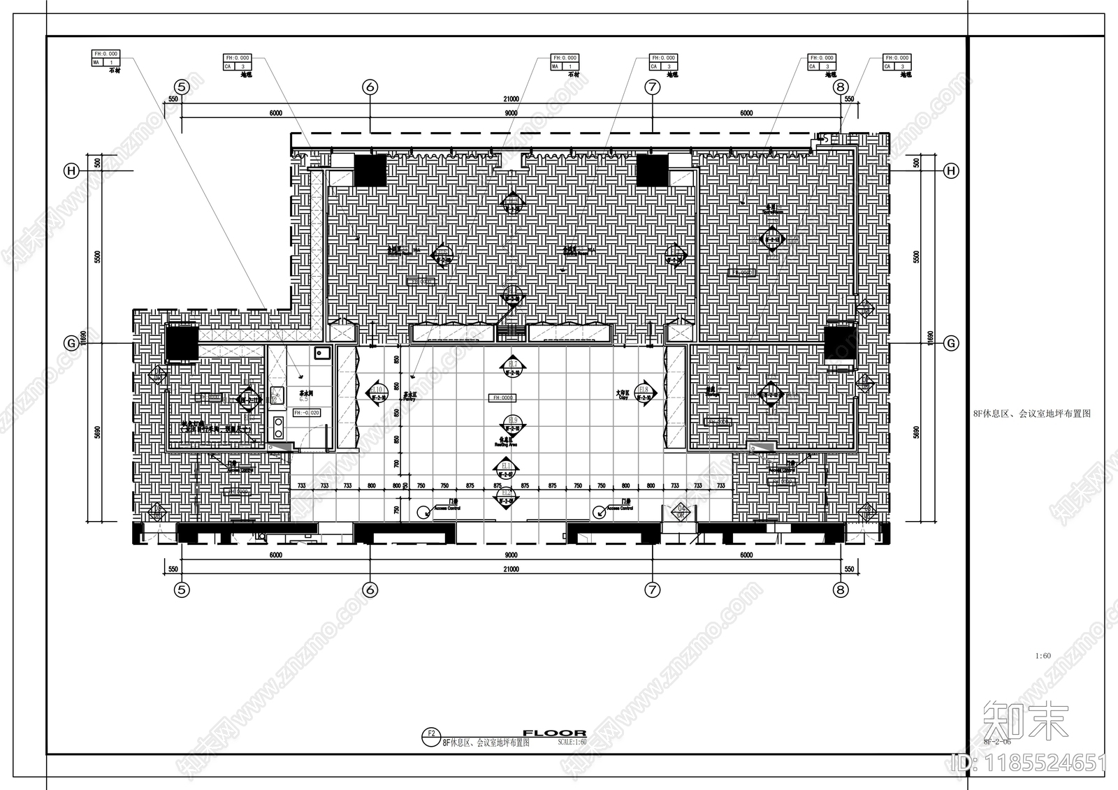 现代整体办公空间cad施工图下载【ID:1185524651】