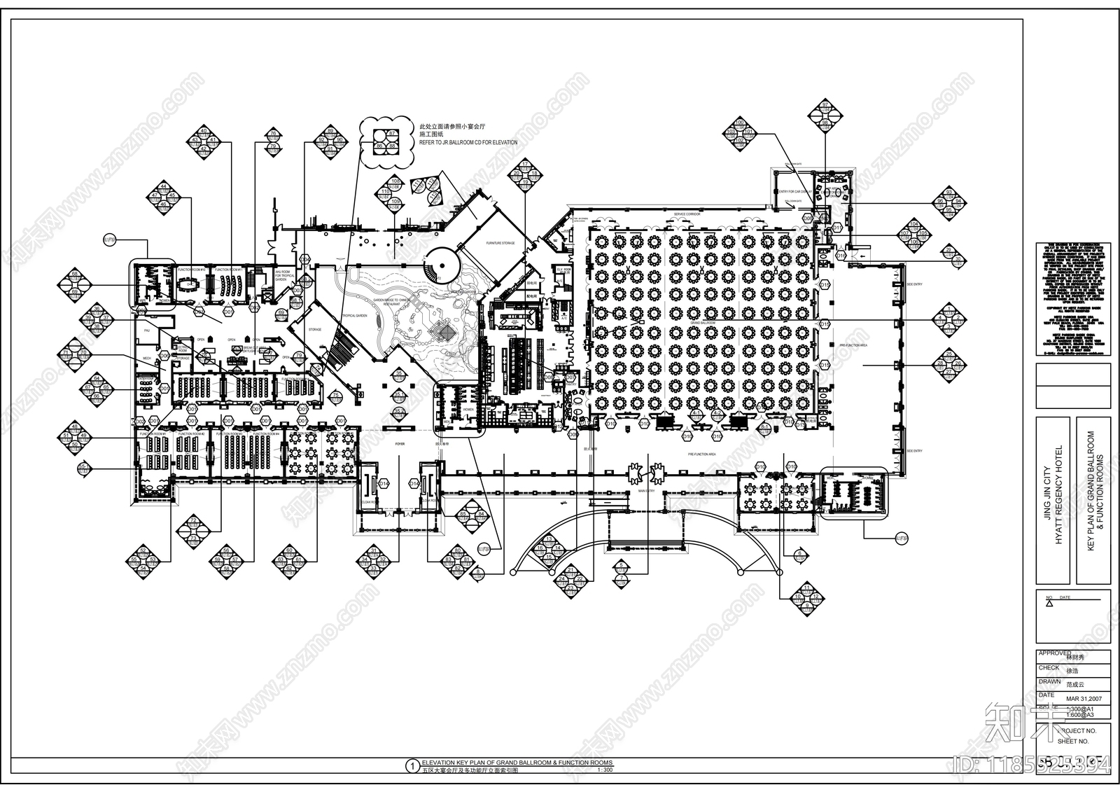 现代整体办公空间cad施工图下载【ID:1185525394】