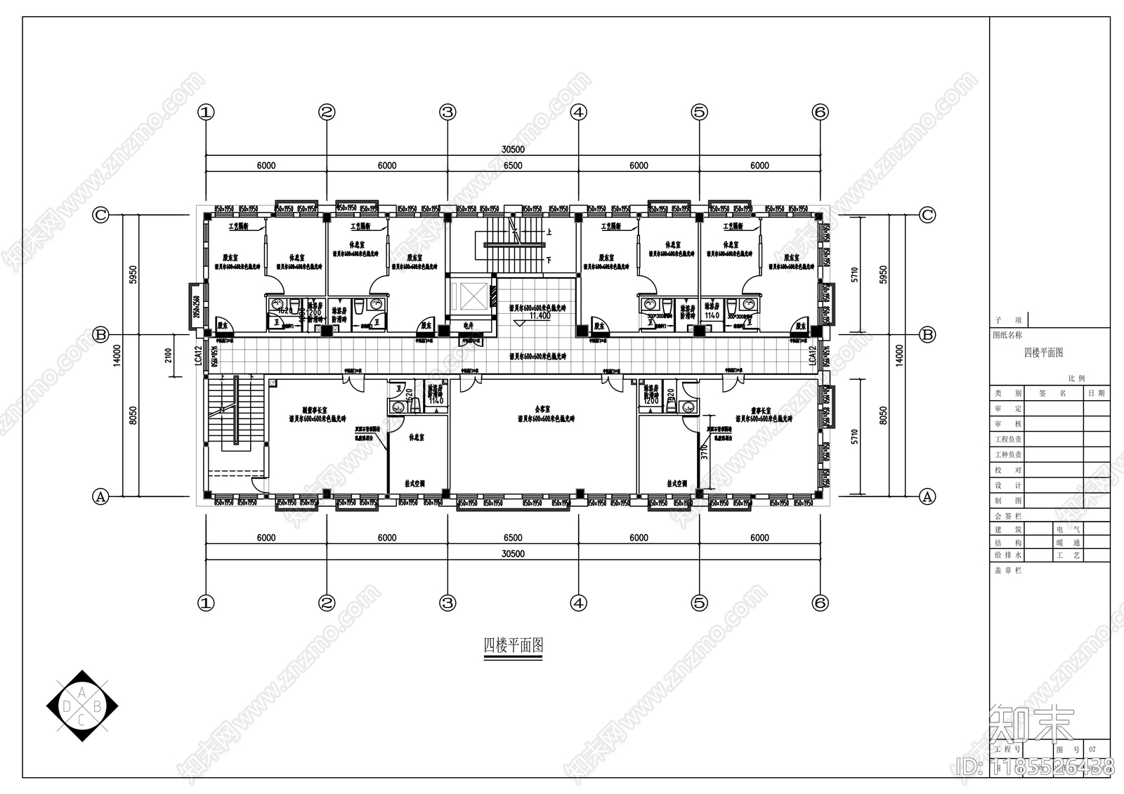 现代整体办公空间cad施工图下载【ID:1185526438】