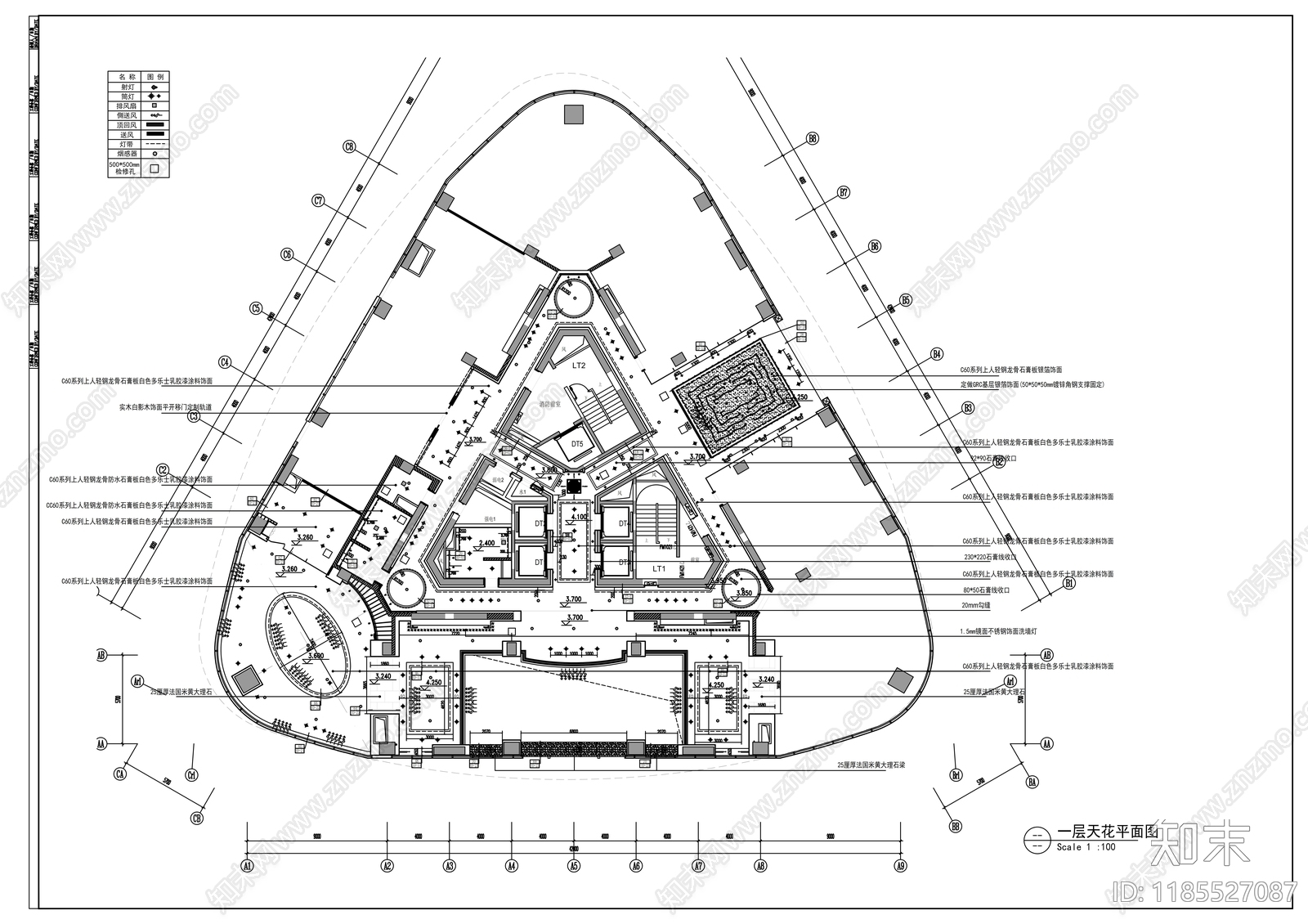 现代整体办公空间cad施工图下载【ID:1185527087】