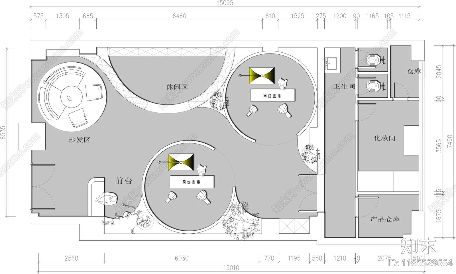现代其他工装空间cad施工图下载【ID:1185529664】