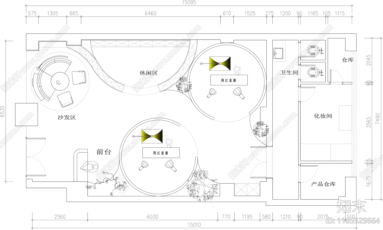 现代其他工装空间cad施工图下载【ID:1185529664】