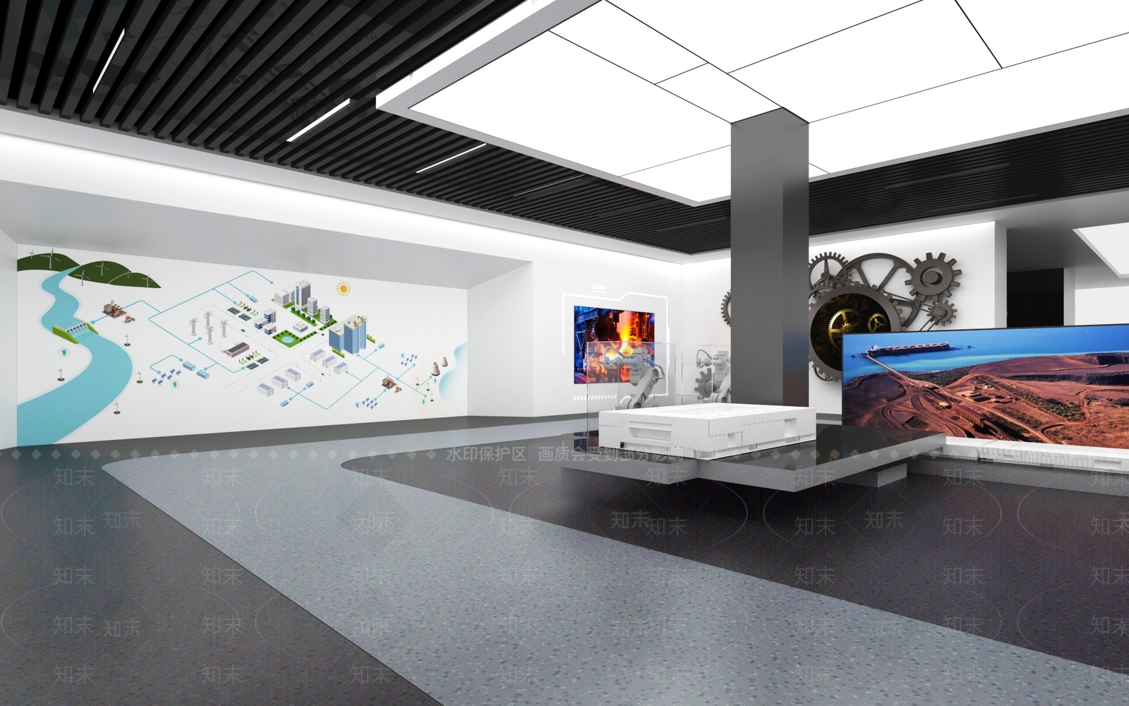 现代其他展厅SU模型下载【ID:1185534372】