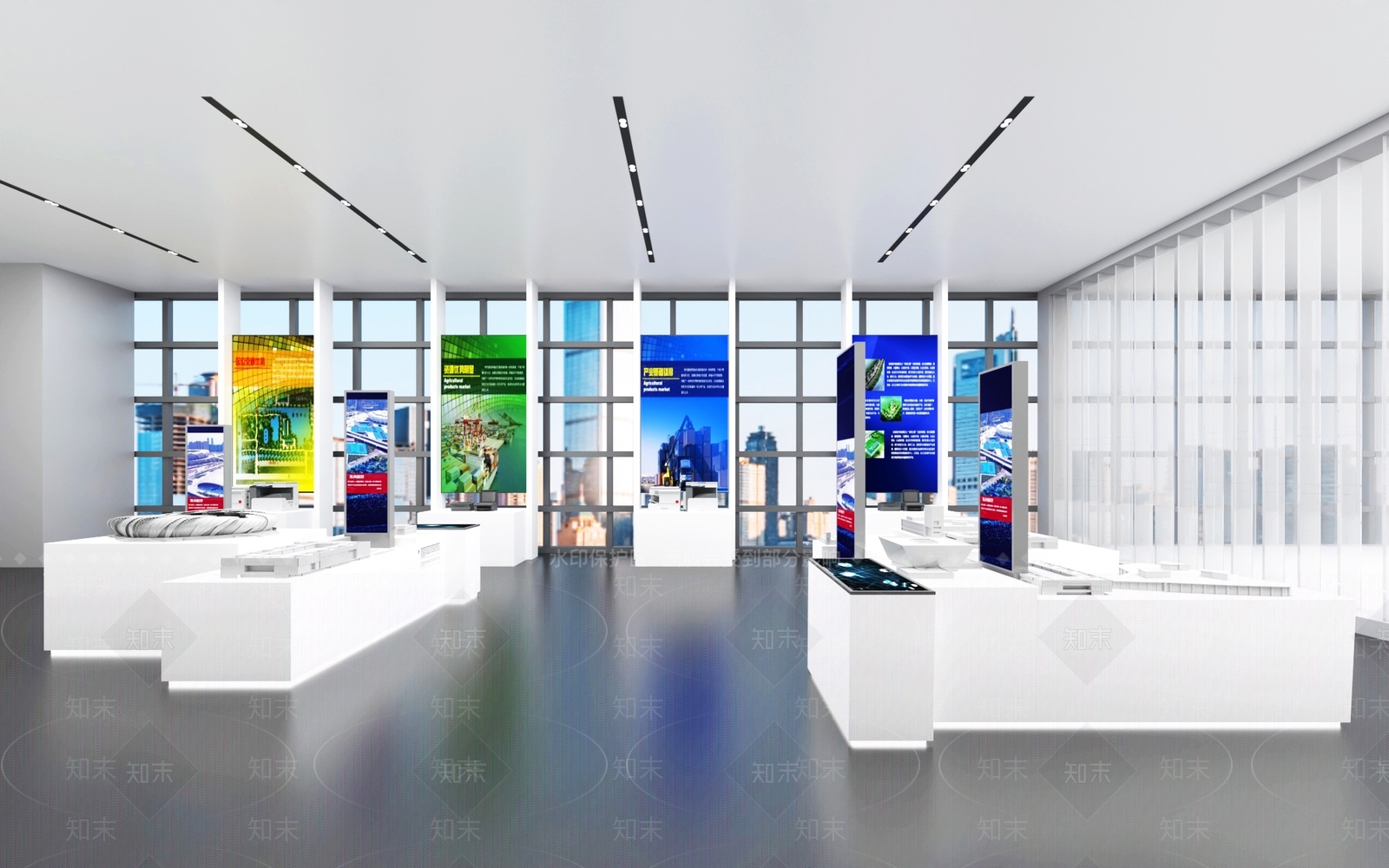 现代科技展厅SU模型下载【ID:1185535518】