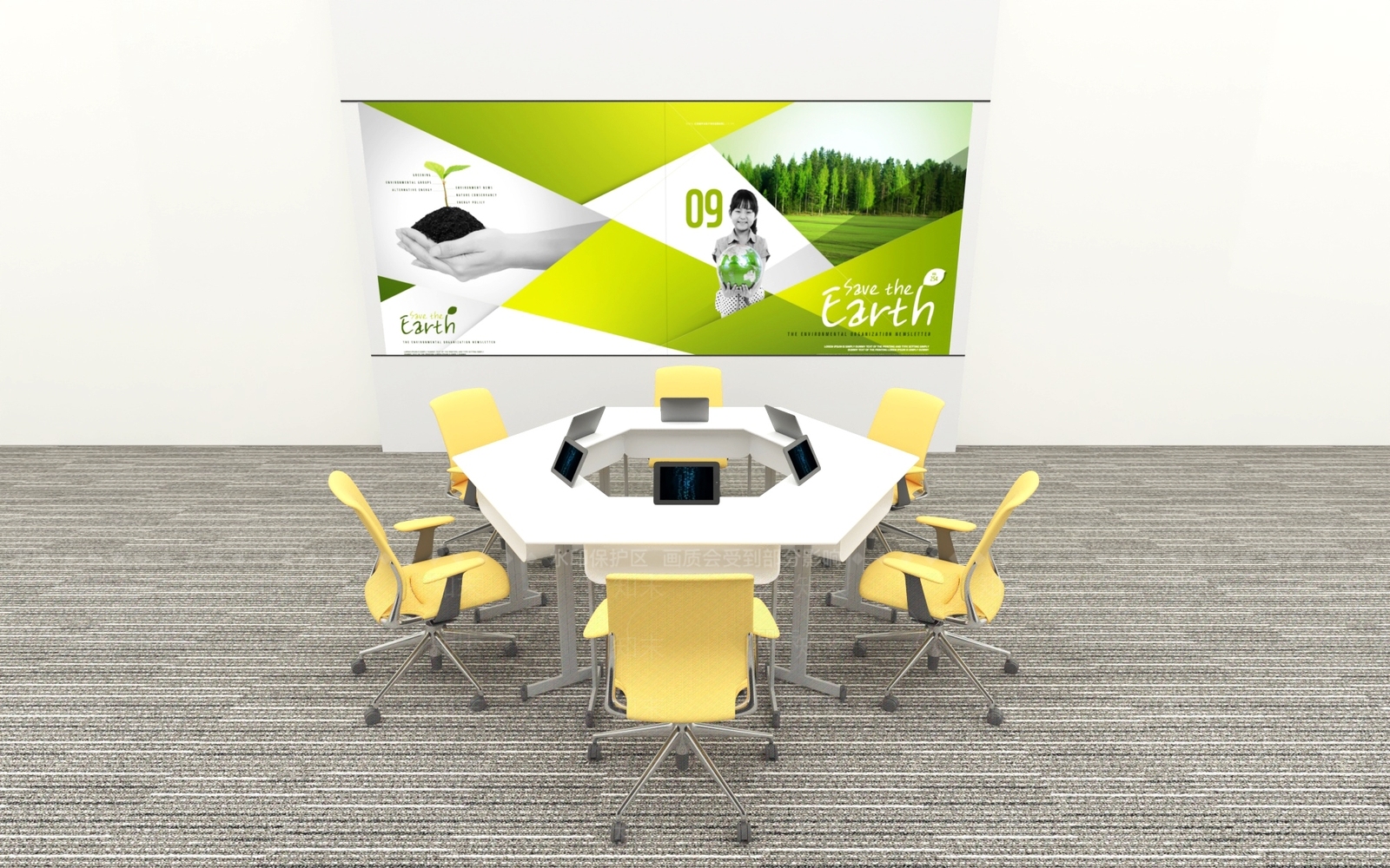 现代办公桌椅SU模型下载【ID:1185535949】