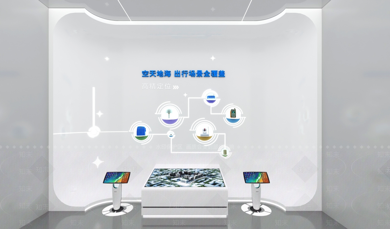 现代科技展厅SU模型下载【ID:1185540623】