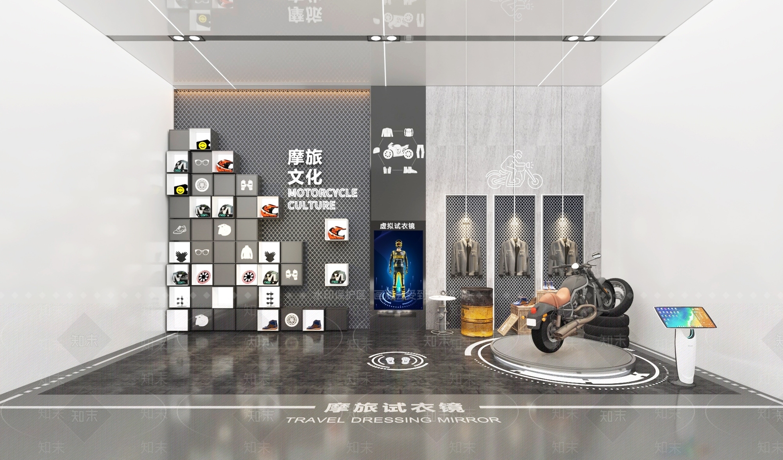 现代工业汽车展厅SU模型下载【ID:1185540967】