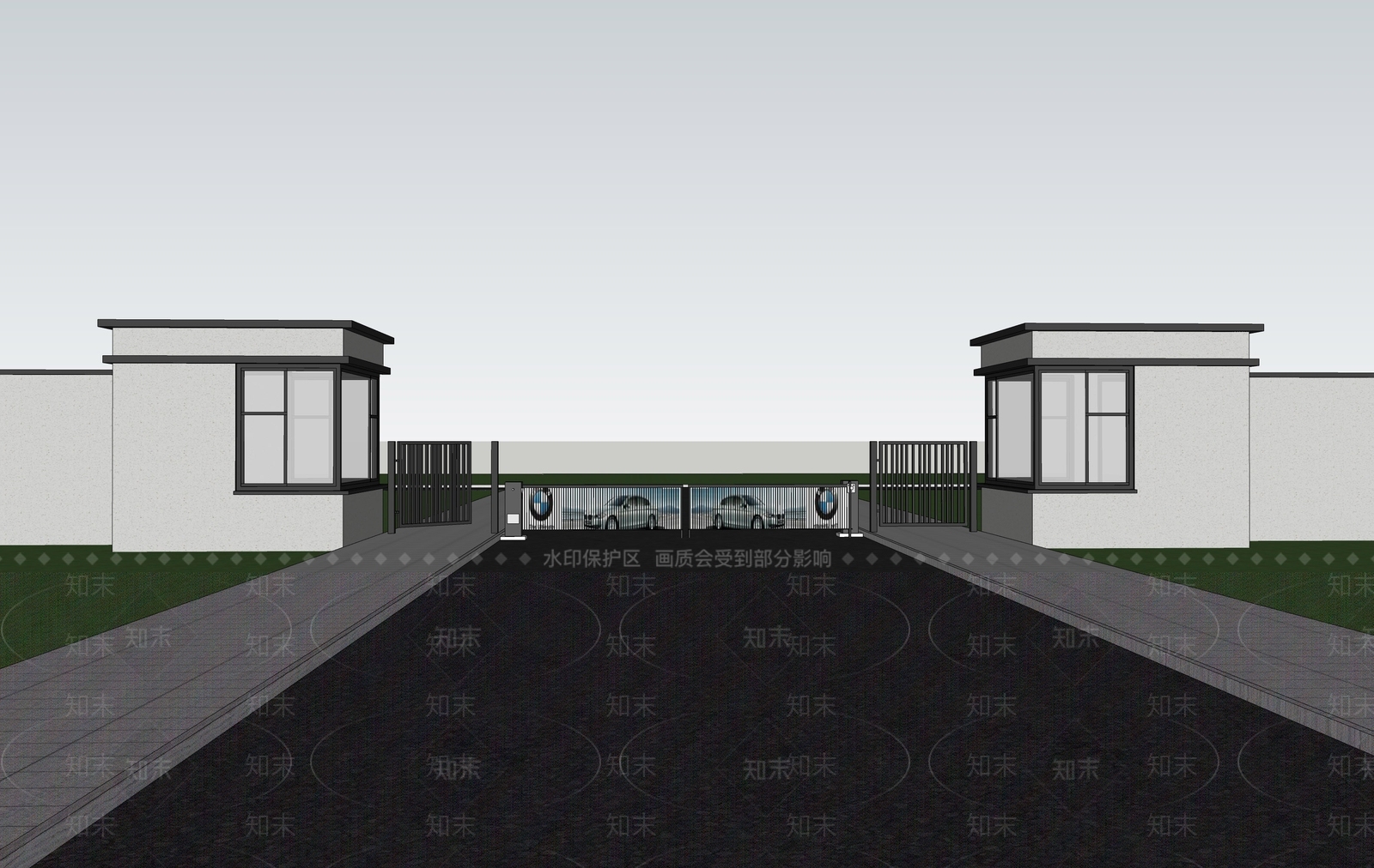 现代小公建SU模型下载【ID:1185541156】