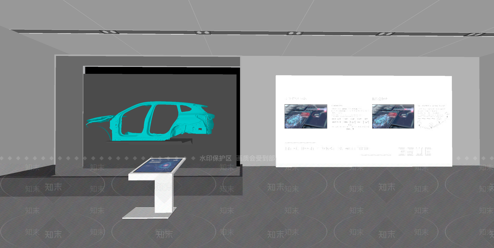 现代科技展厅SU模型下载【ID:1185541465】